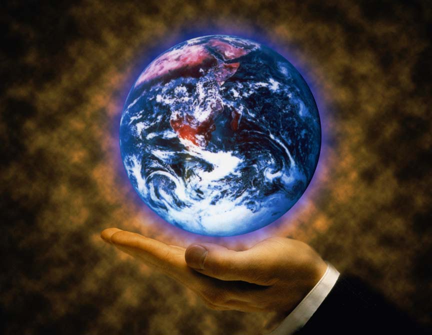 Hand In Globe